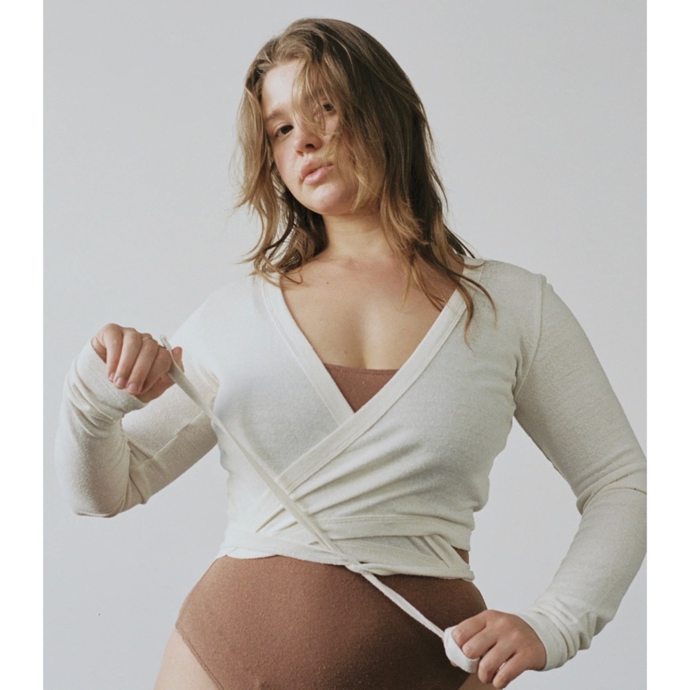 OZMA Dance Wrap Top Natural XS